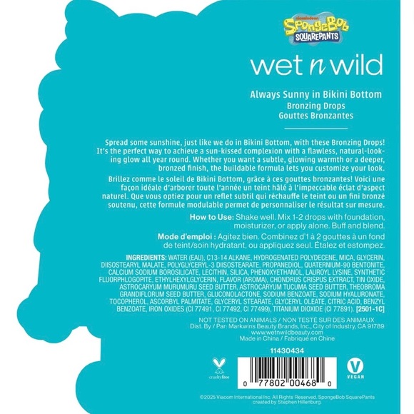 Wet N Wild SpongeBob Always Sunny in Bikini Bottom Bronzing Drops - Picture 7 of 10